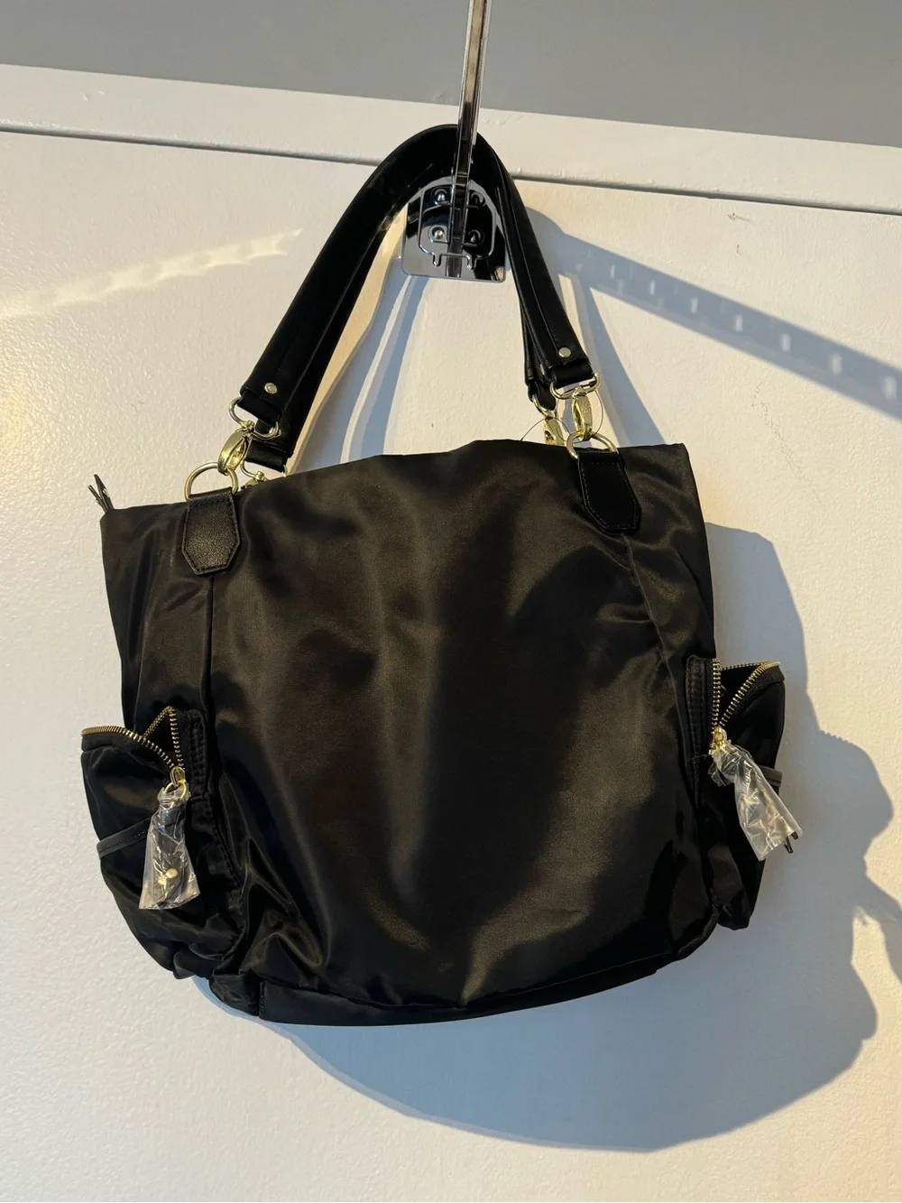 Foley+Corrina Felicity Tote in Balck with Gold Hardware Accents